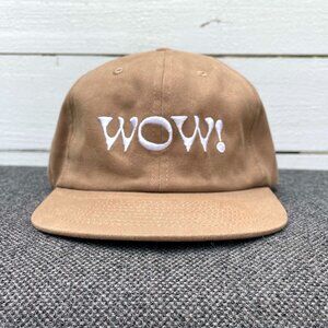 Real Fun Wow snapback hat NWOT, tan